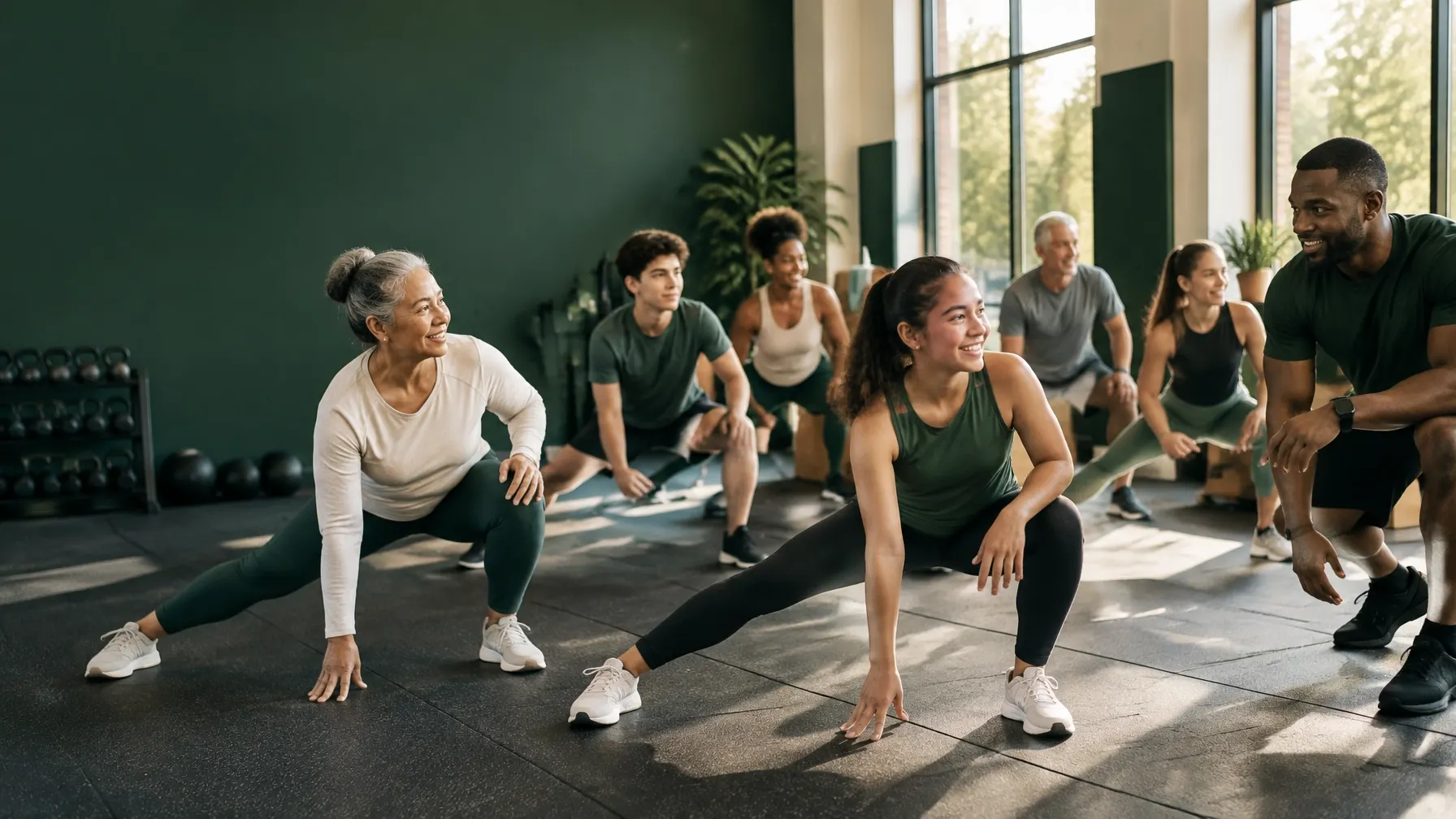 A diverse community training together at FitSquad Studios